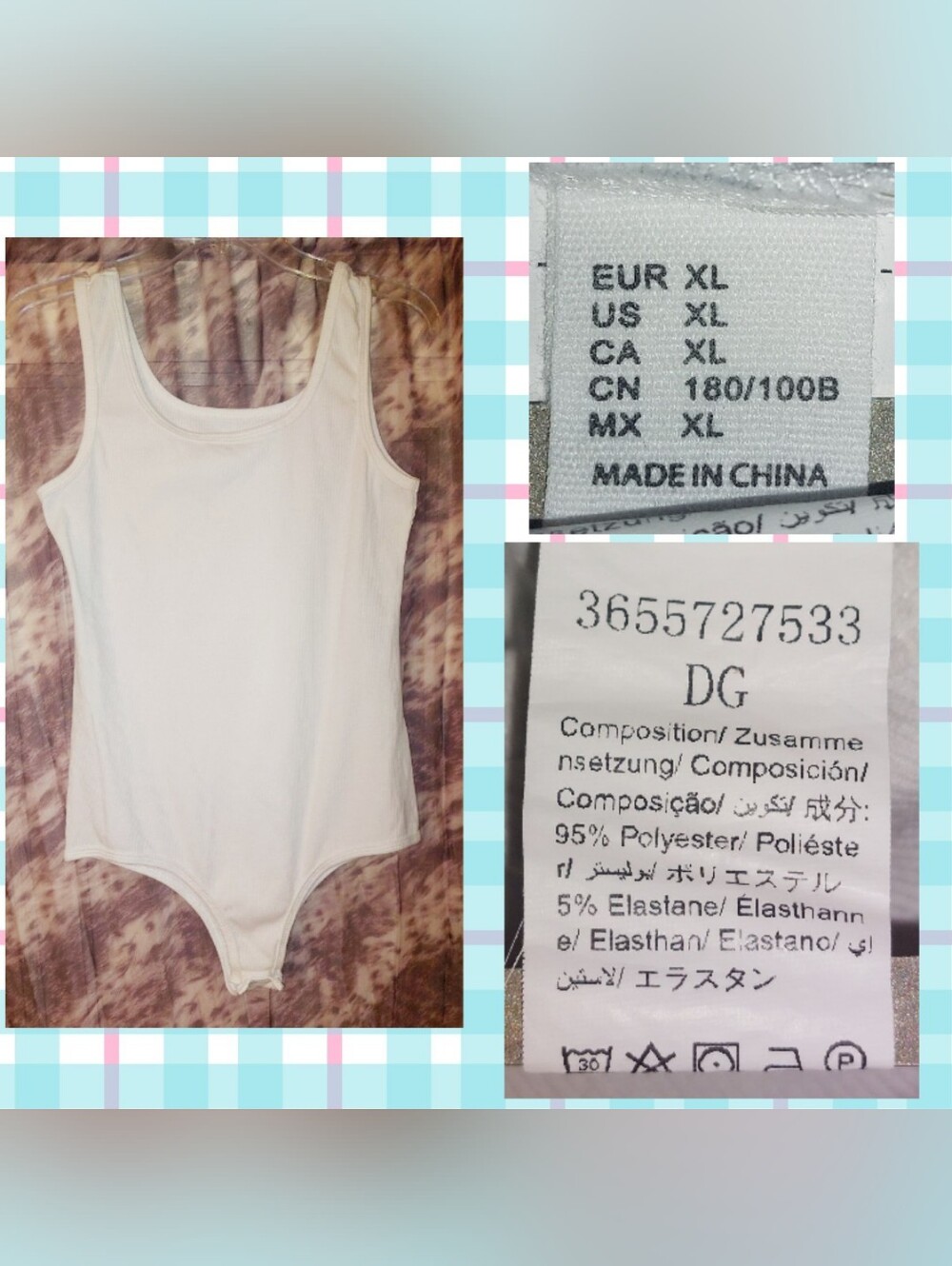 Unknown brand White Finely Ribbed Round Neck Soft Knit Bodysuit Sz XL